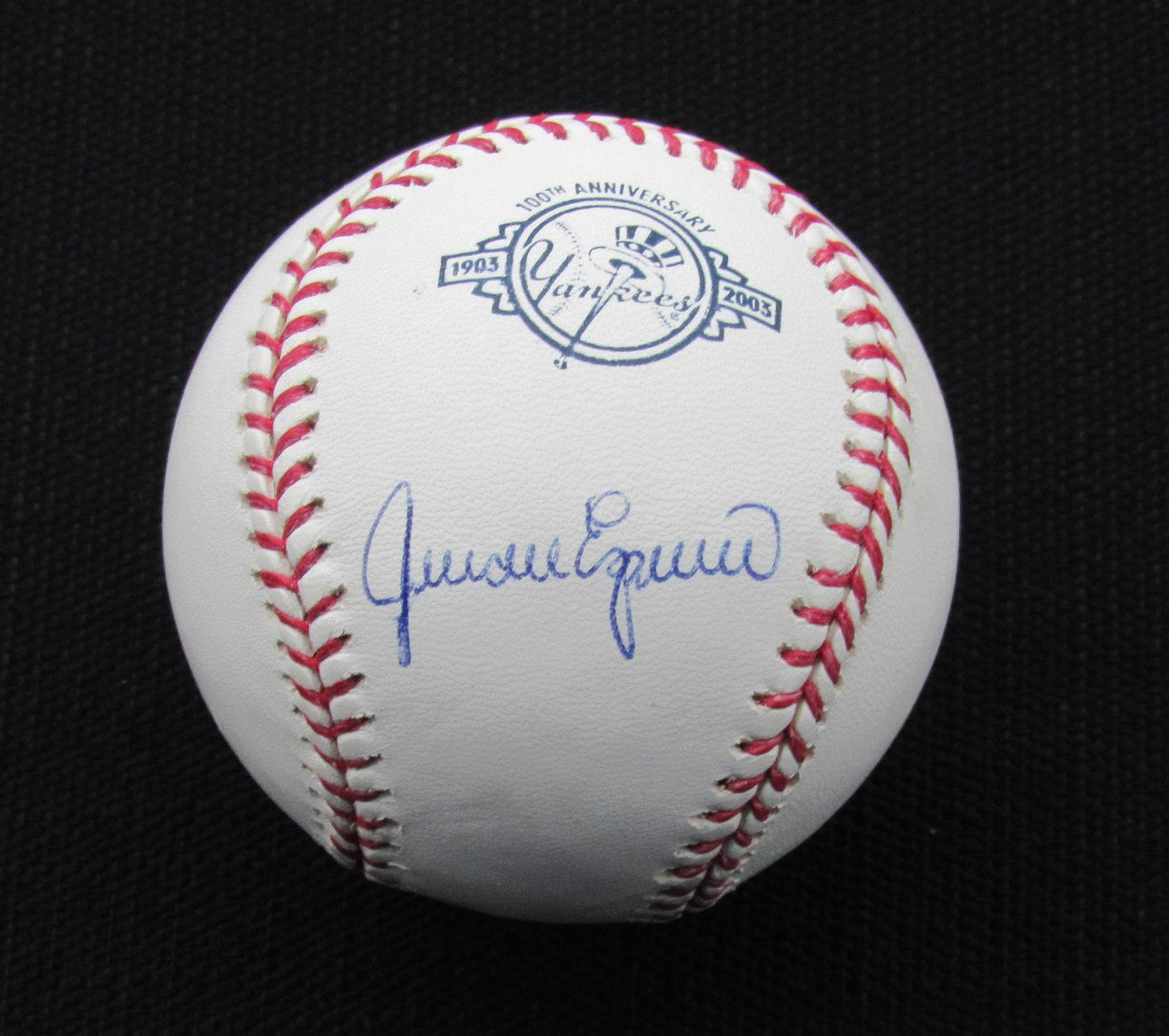 Juan Espino Signed/Auto Yankees 100th OML Baseball JSA 186656