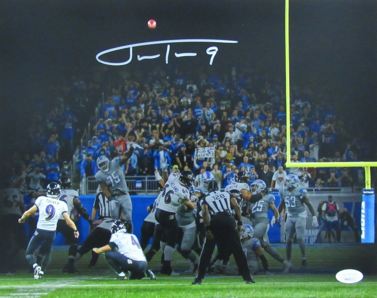 Justin Tucker Autographed 11x14 Photo Baltimore Ravens JSA