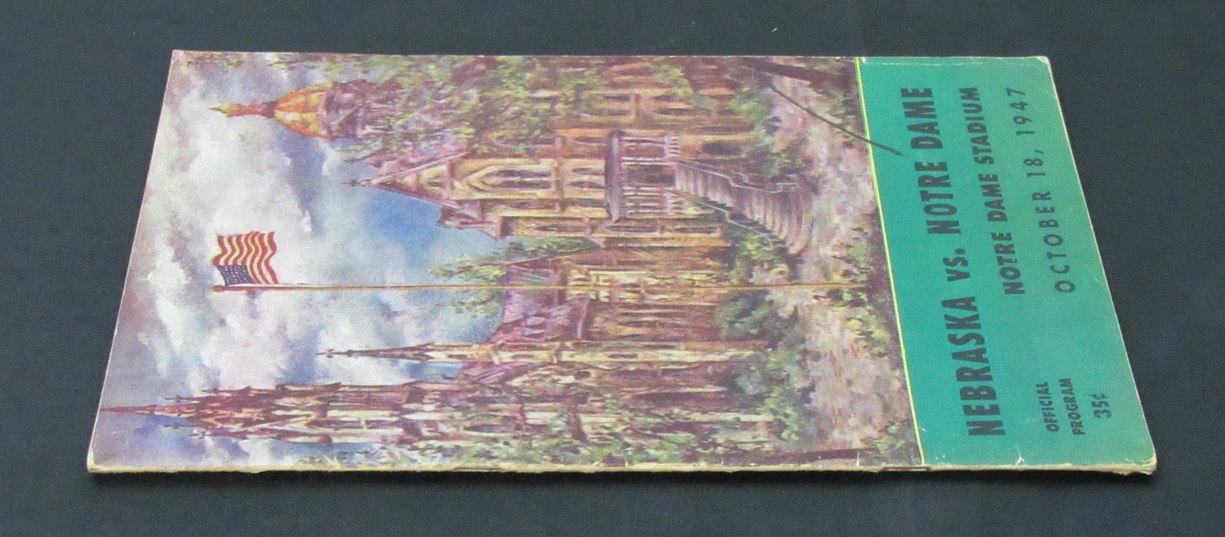 10/18/1947 Nebraska vs. Notre Dame College Program 186023