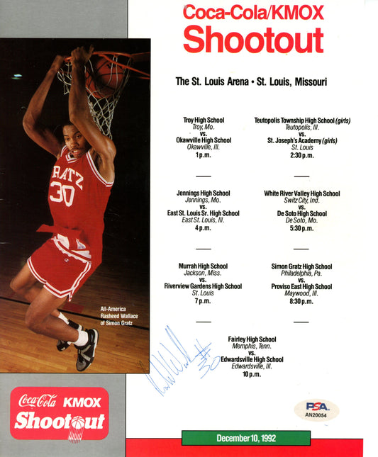 Rasheed Wallace Signed/Auto 8x10 Photo Simon Gratz PSA/DNA 188071