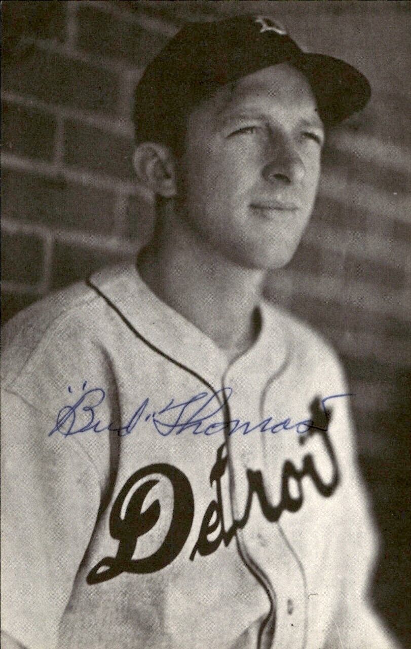 Bud Thomas Tigers d. 2001 Signed/Autographed 3x5 Photo 179264