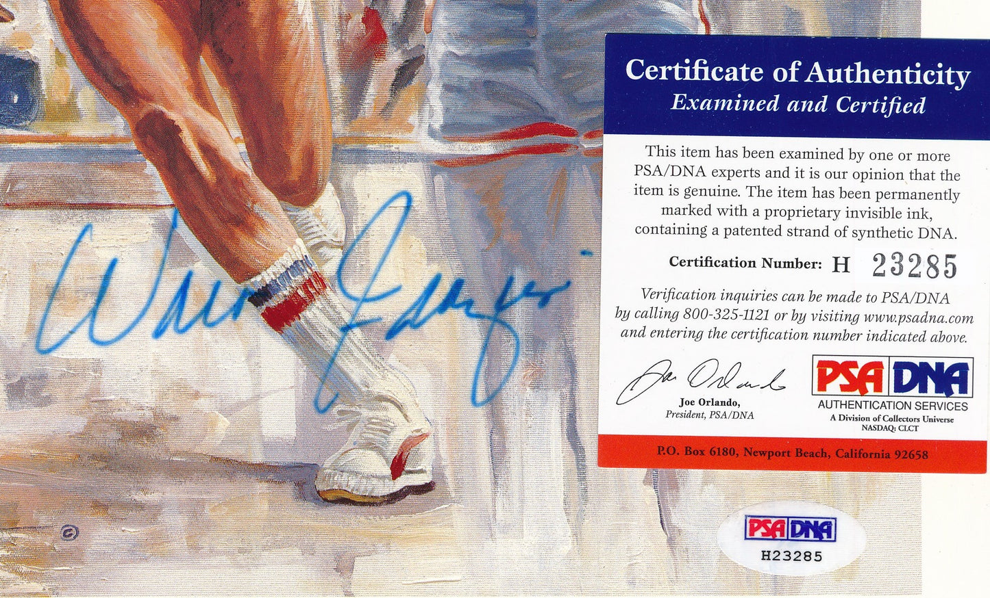 Walt Frazier HOF Signed/Auto 9x11 Litho Print New York Knicks PSA/DNA 191873