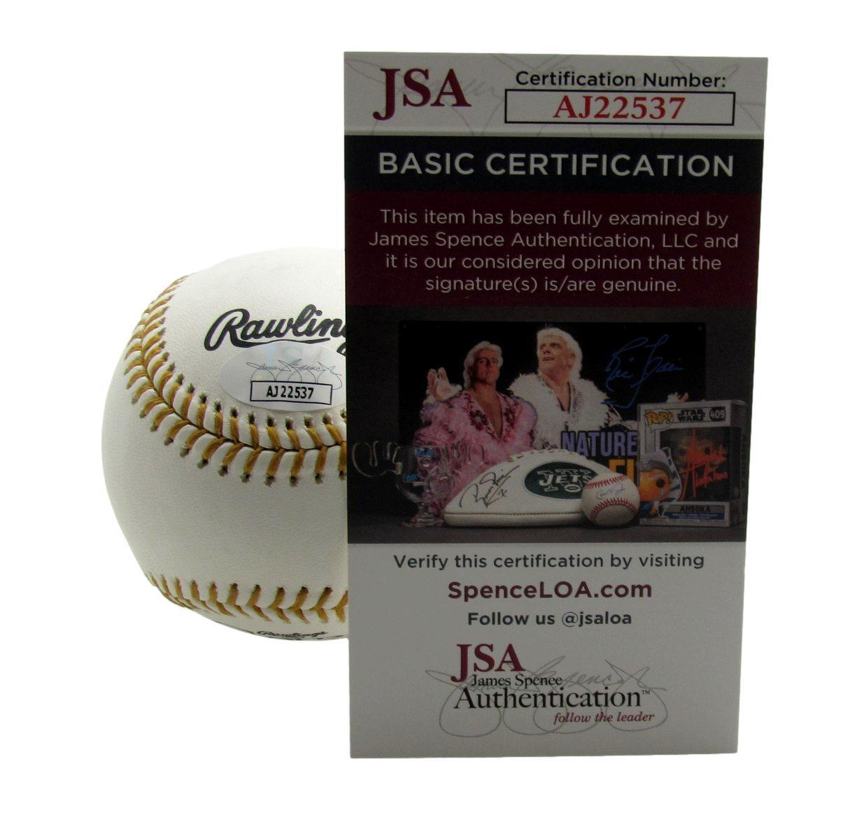 Mike Mussina Autographed/Inscr Gold Glove Award Baseball Orioles JSA 177782