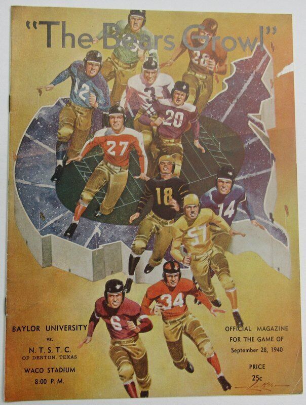 1940 Baylor University vs. North Texas (NTSTC) College Football Program 142894