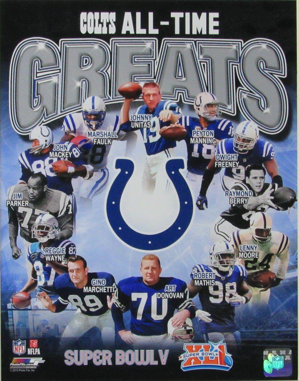 Baltimore Colts All-Time Greats Unsigned 11x14 Photo Print Framed 165755