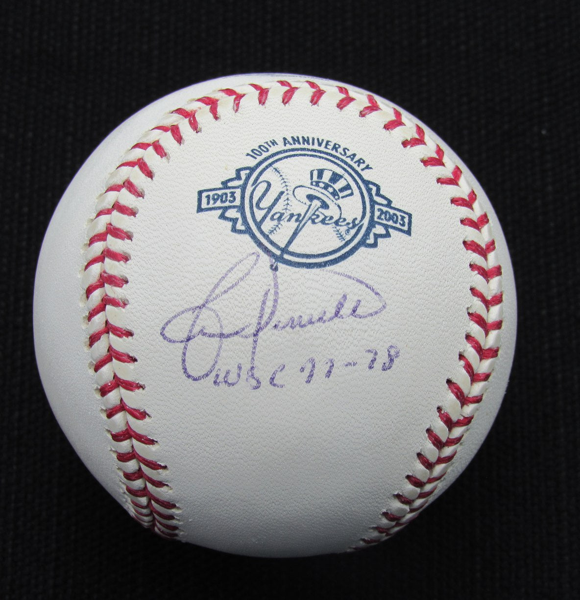 Lou Piniella Signed/Auto Yankees 100th OML Baseball JSA Inscr 186940