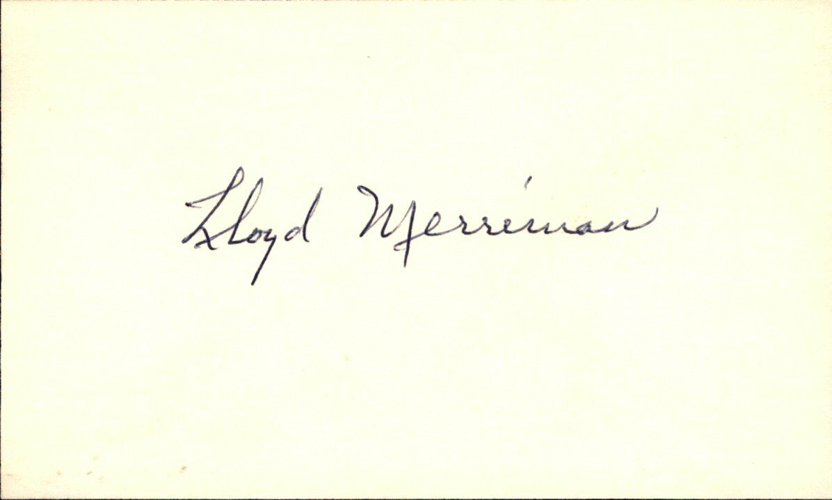 Lloyd Merriman Reds/White Sox/Cubs d.2004 Signed/Auto 3x5 Index Card 162531