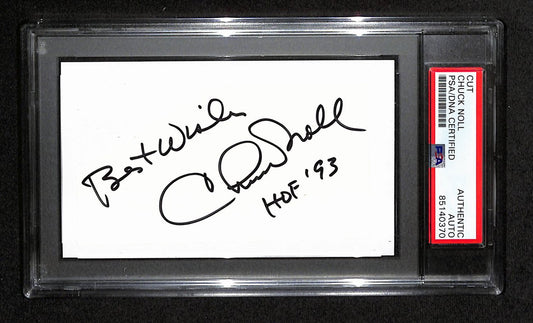 Chuck Noll  Autographed 3x5 Cut Card PSA/DNA 186524