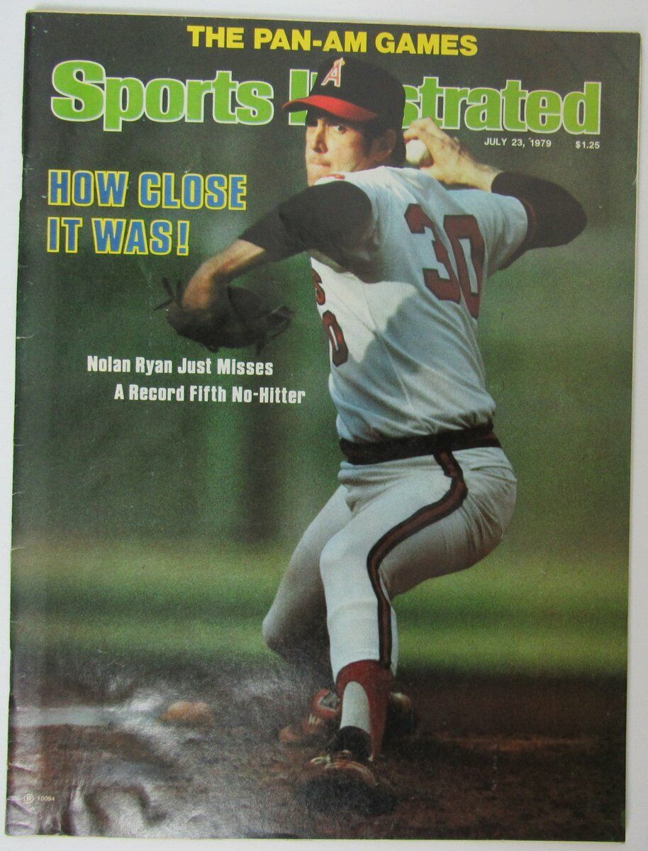 1979 Nolan Ryan California Angels Sports Illustr. LABEL REMOVED 7/23/79 149880