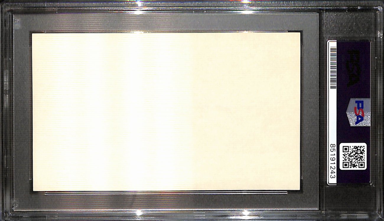 Ted Kluszewski Signed/Auto 3x5 Index Card Cincinnati Reds PSA/DNA 187233