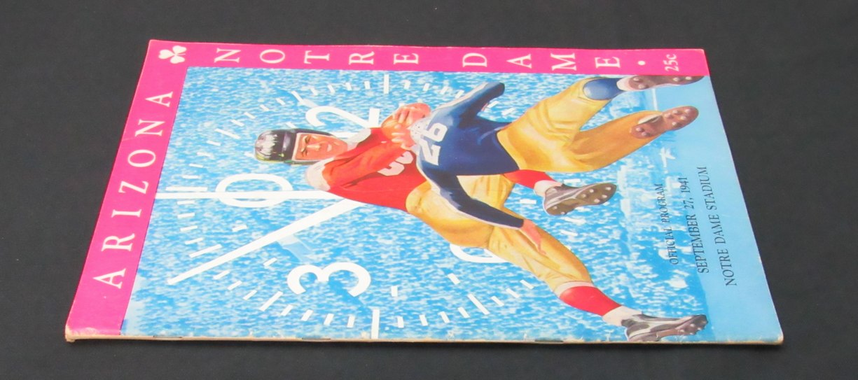 09/27/1941 Arizona vs. Notre Dame College Program 185916