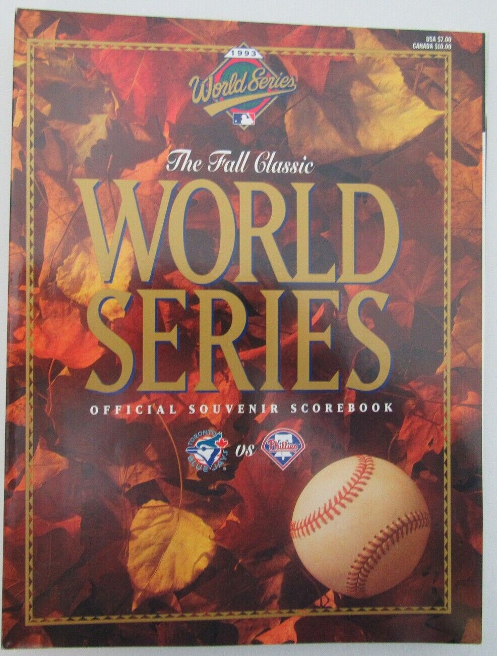 Lot of 3 1993 World Series Game Programs Toronto Blue Jays vs. Phillies 157734