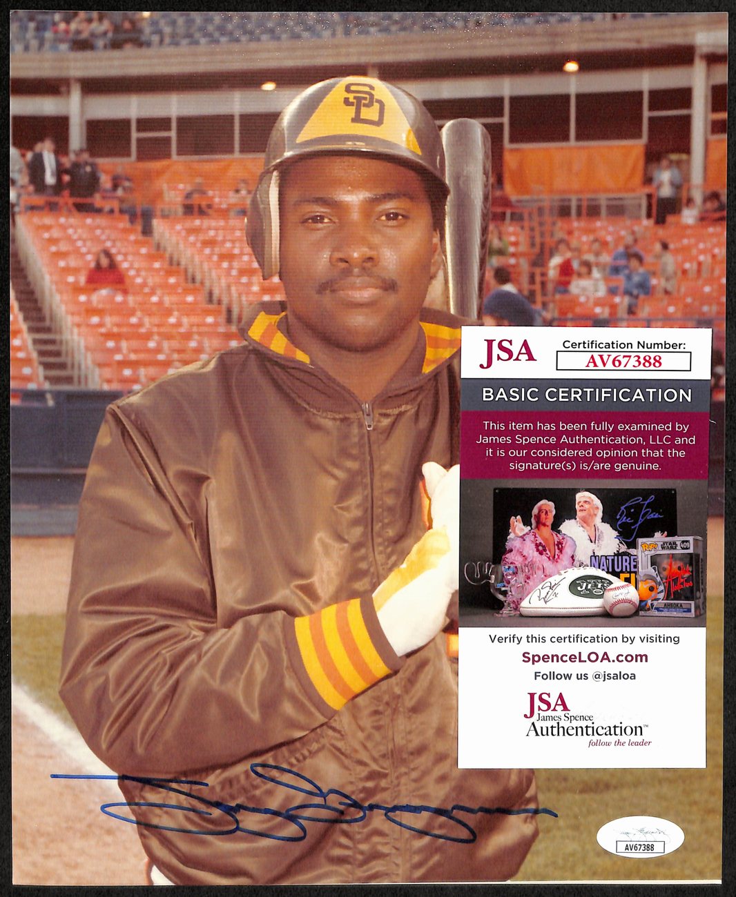 Tony Gwynn HOF Signed/Autographed 8x10 Vintage Photo San Diego Padres JSA 191822