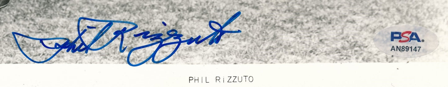 Phil Rizzuto HOF Signed/Auto 8x10 B/W Photo New York Yankees PSA/DNA 191855