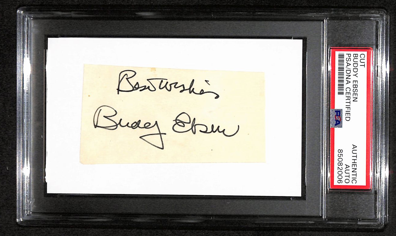 Buddy Ebsen Signed/Inscribed Cut on 3x5 Index Card Actor PSA/DNA 184262