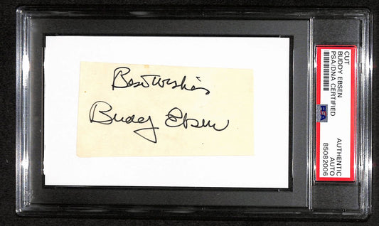 Buddy Ebsen Signed/Inscribed Cut on 3x5 Index Card Actor PSA/DNA 184262