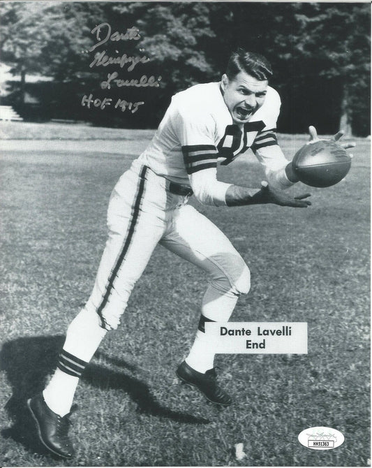 Dante Lavelli Cleveland Browns HOF Signed/Autographed 8x10 Photo JSA 150945
