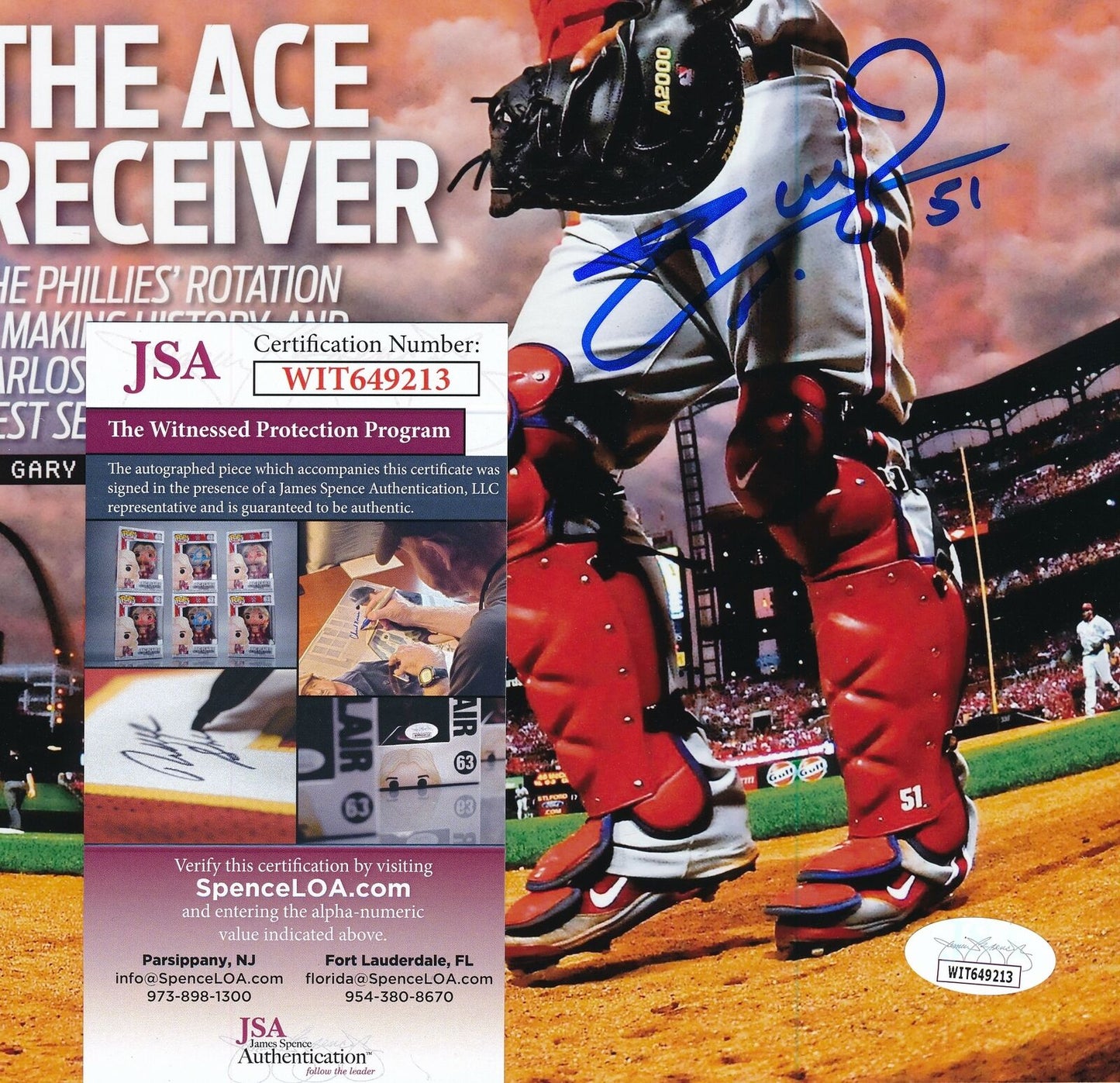Carlos Ruiz Philadelphia Phillies Signed/Auto 8x10 SI Cover Photo JSA 163913