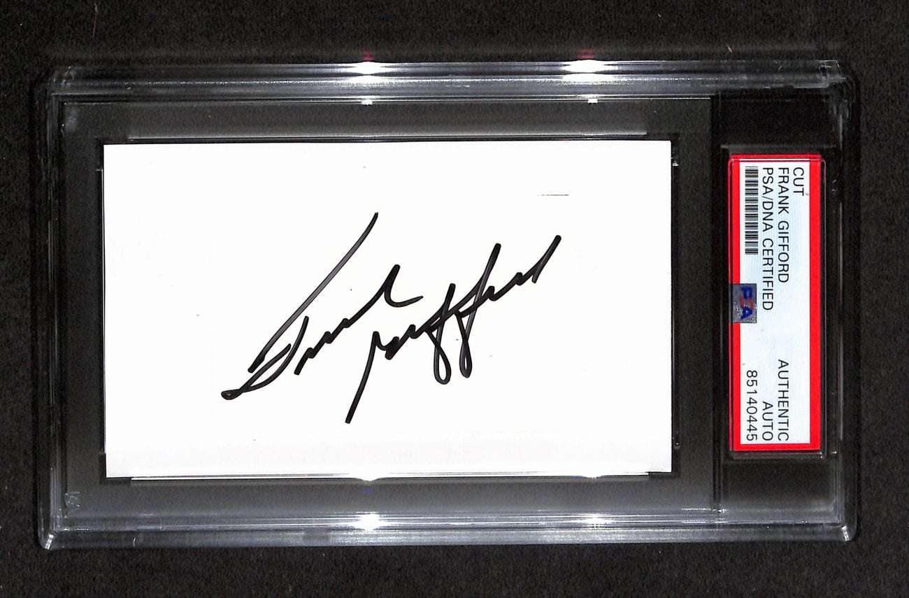 Frank Gifford Autographed 3x5 Cut Card PSA/DNA 186541
