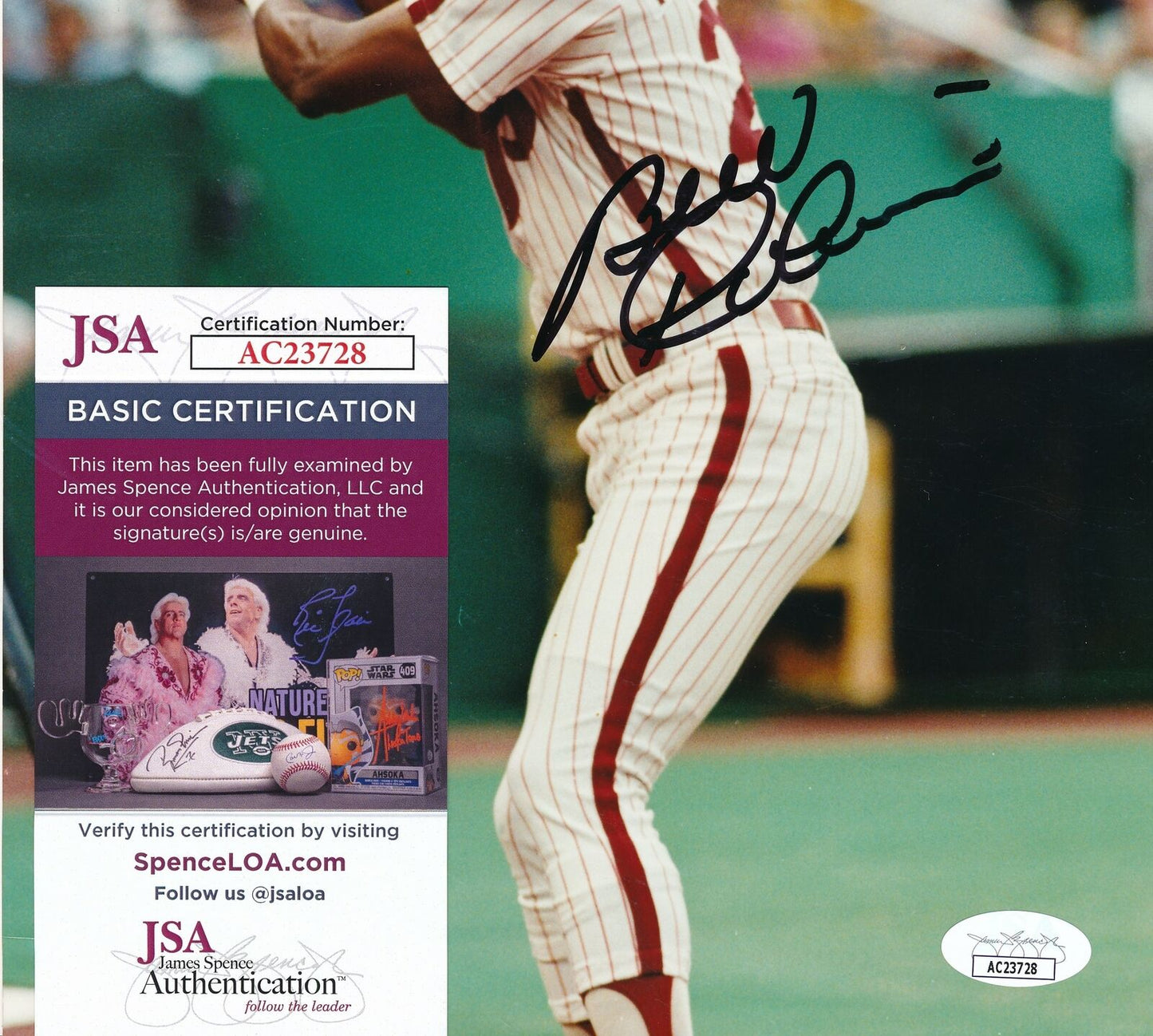 Bill Robinson Autographed 8x10 Photo Philadelphia Phillies JSA