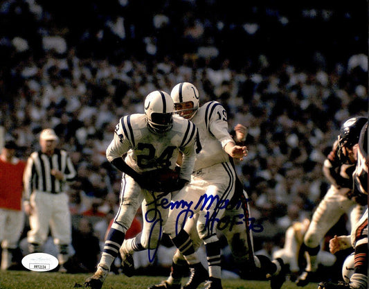 Lenny Moore Baltimore Colts Signed/Inscribed  HOF 8x10 Photo JSA 161697