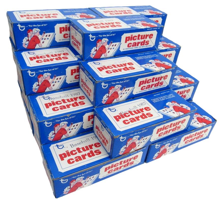 Lot of (23) 1987 TOPPS Baseball Vending Boxes with 500 Cards Each 181072