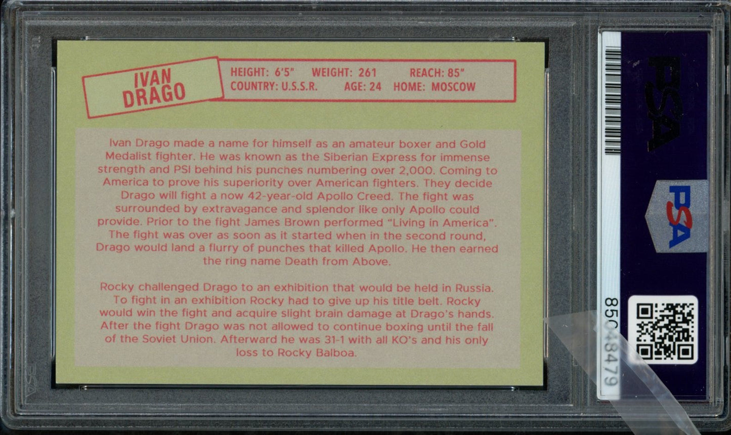 Dolph Lundgren Autographed Rocky IV Ivan Drago Trading Card PSA/DNA GEM MINT 10