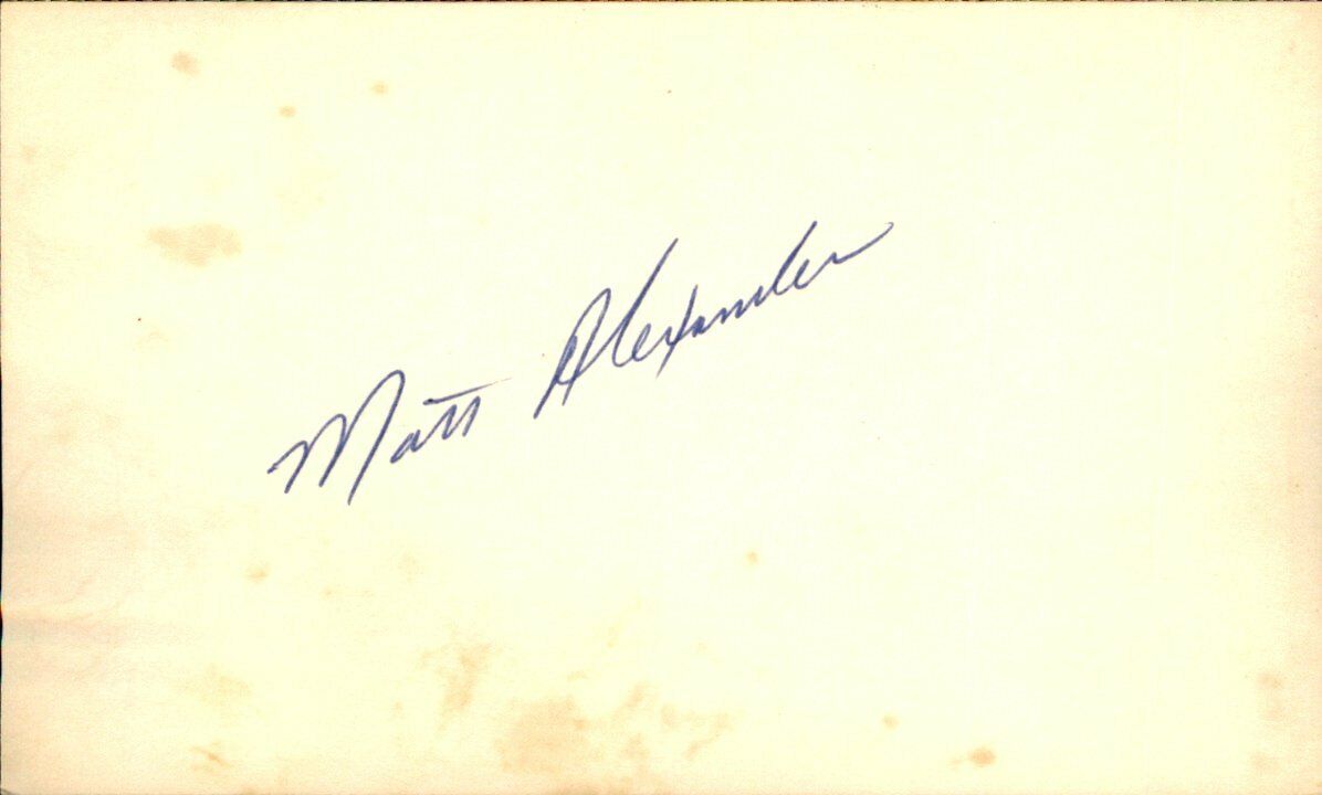 Matt Alexander Pittsburgh Pirates Signed/Autographed 3x5 Index Card 162638