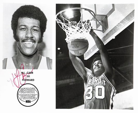 M.L. Carr Detroit Pistons Vintage Team Issued Signed/Auto 8x10 Photo 189133