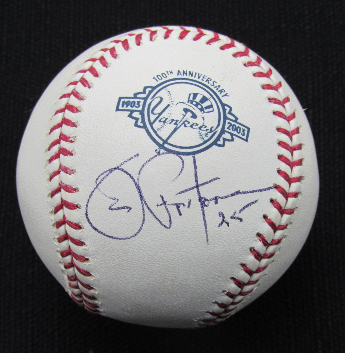 Joe Pepitone Signed/Auto Yankees 100th OML Baseball PSA/DNA 187002