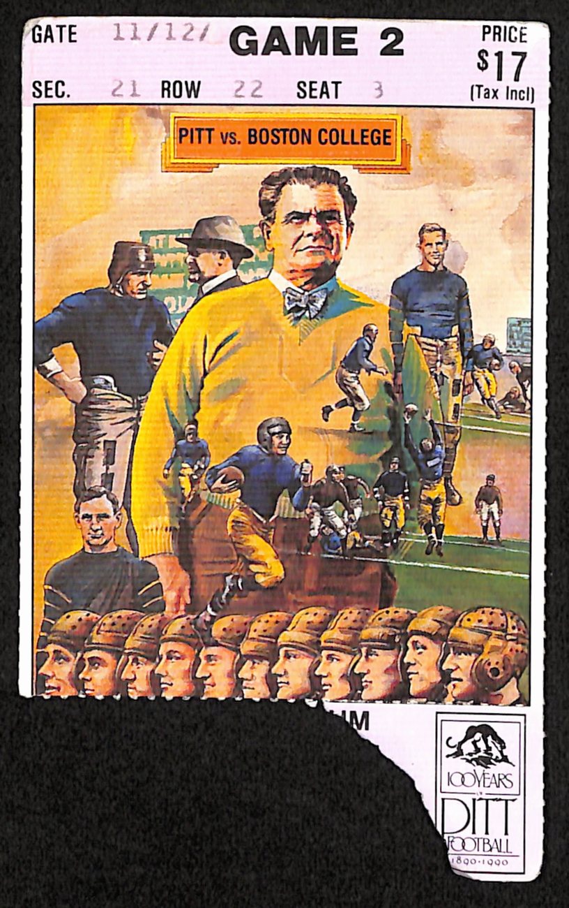 September 8, 1990 Boston College vs. Pitt College Football Ticket Stub 189886