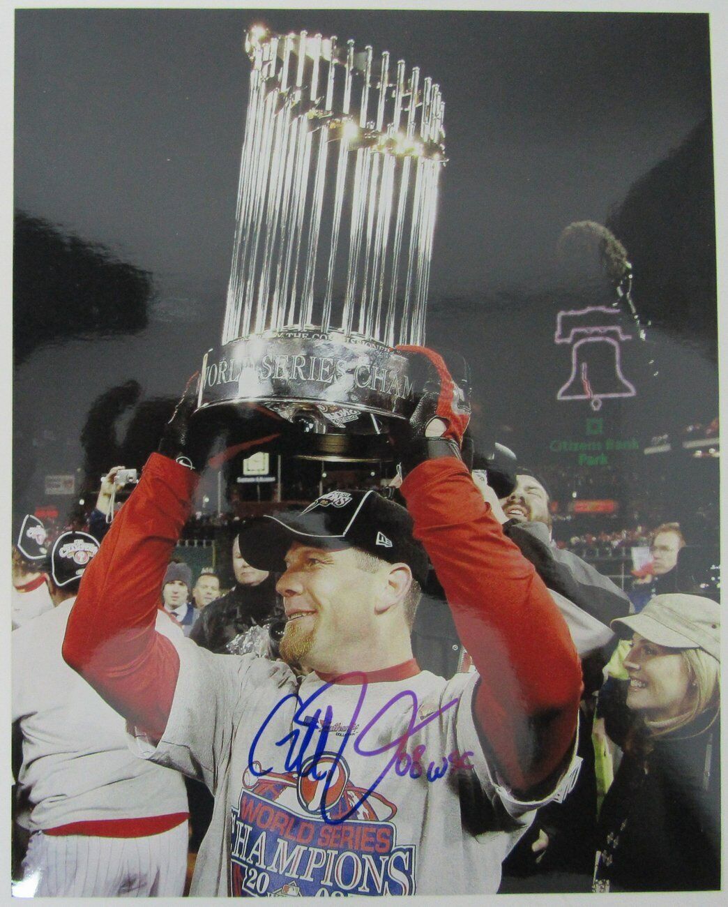 Geoff Jenkins Philadelphia Phillies Signed 8x10 Photo Inscr. 08 WSC 152755