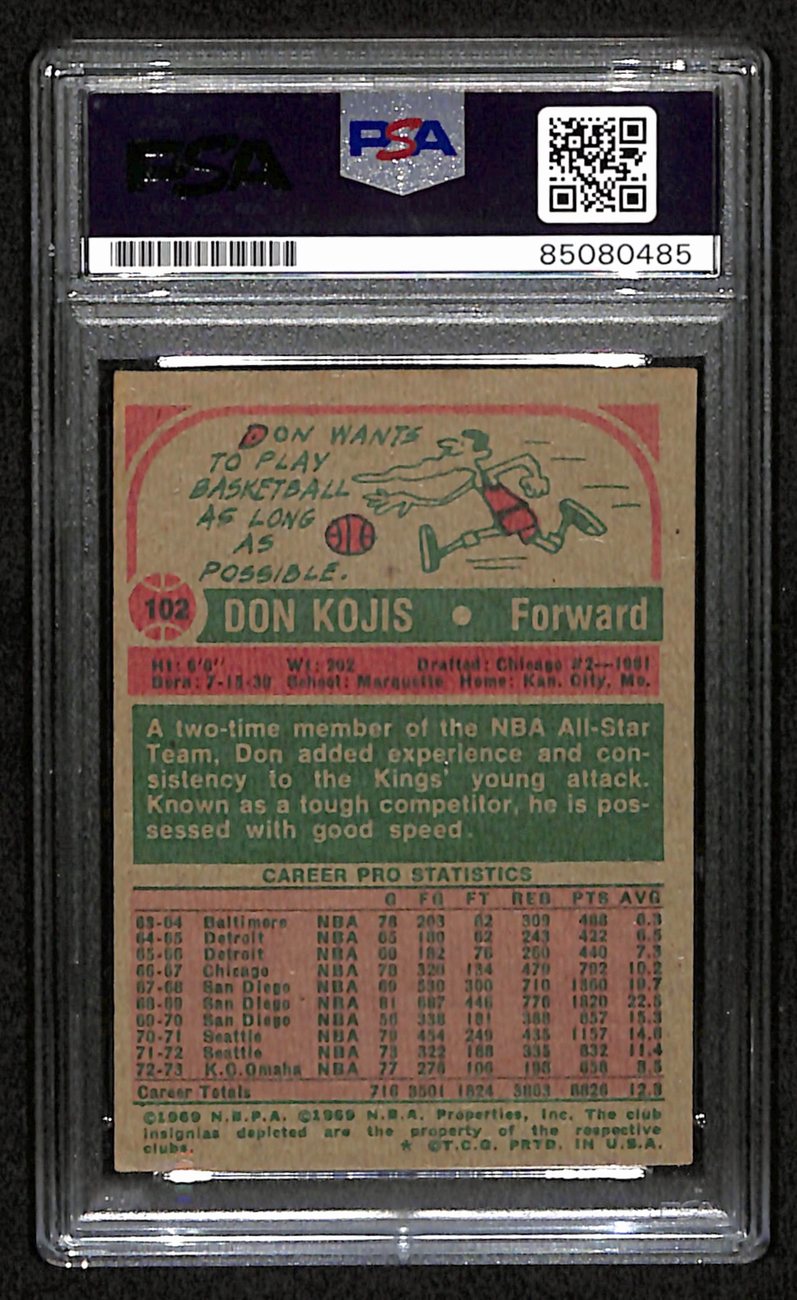1977/78 TOPPS #102 Don Kojis Auto/Signed Card PSA/DNA 185461