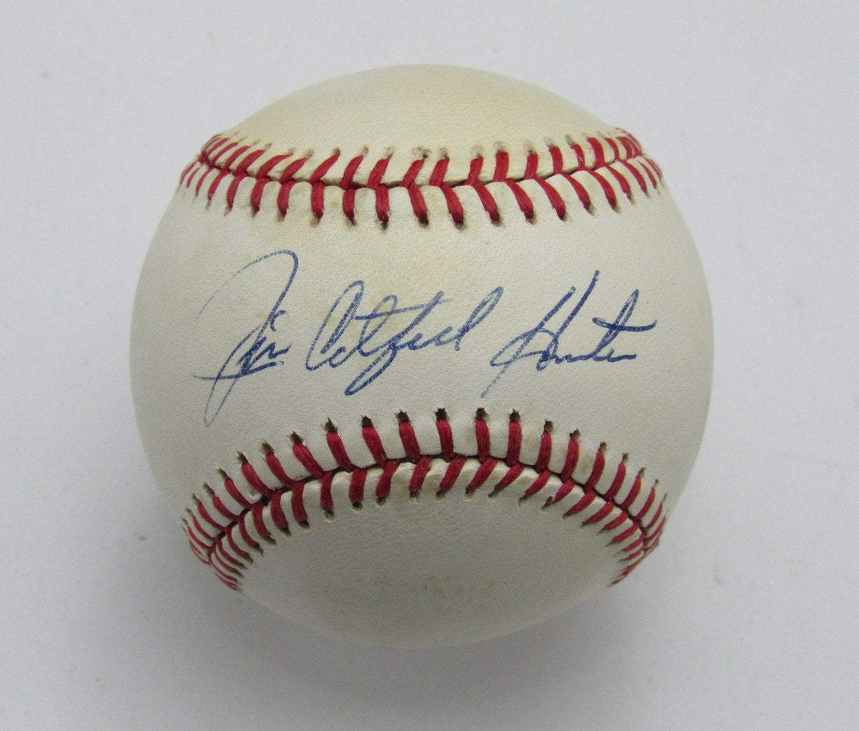 Jim "Catfish" Hunter HOF Signed/Autographed OAL Baseball Oakland A's PSA 191696