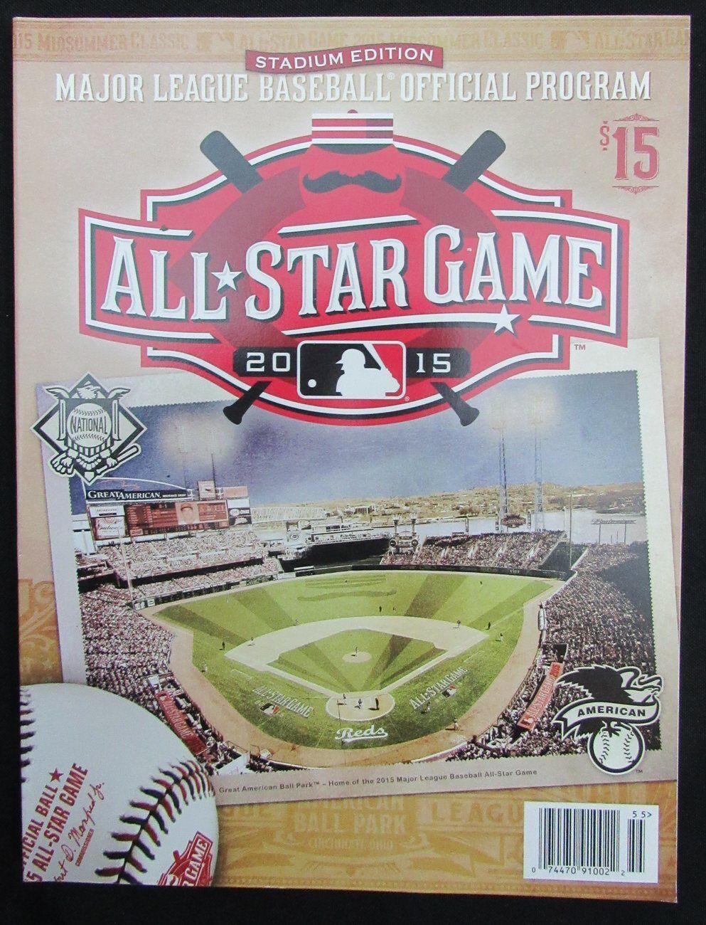 2015 MLB All Star Game Program Great Americal Ballpark Cincinnati Trout MVP