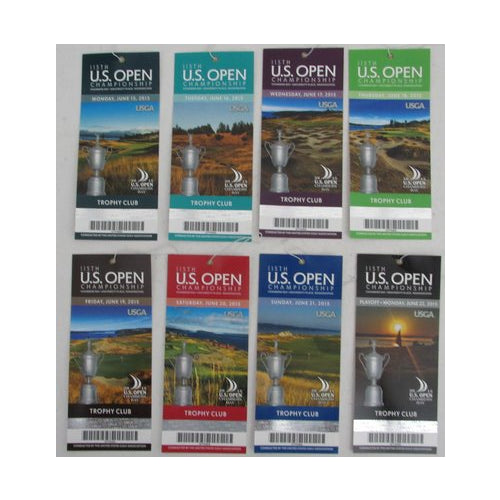 Lot of (8) Authentic Tickets 2015 U.S. Open Jordan Spieth Winner 190262