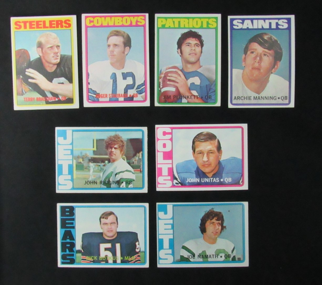 1972 TOPPS Football Complete Card Set (263) Namath, Unitas, Staubach 186151