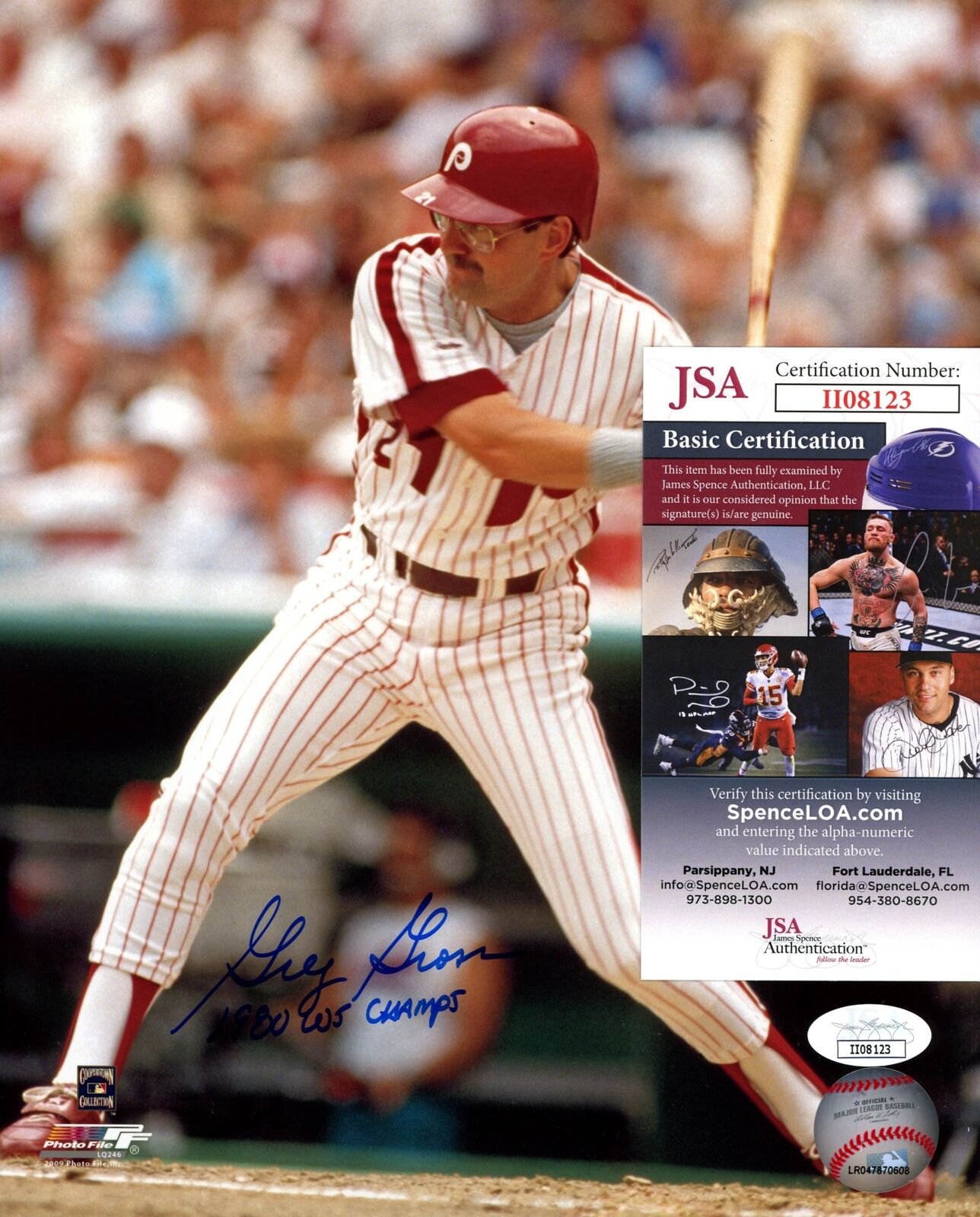 Greg Gross Philadelphia Phillies Signed 1980 World Series 8x10 Photo JSA 153834