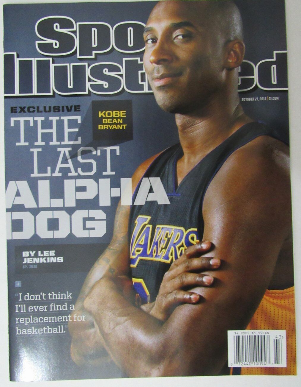 2013 Kobe Bryant Los Angeles Lakers Sports Illustrated NO LABEL 153402