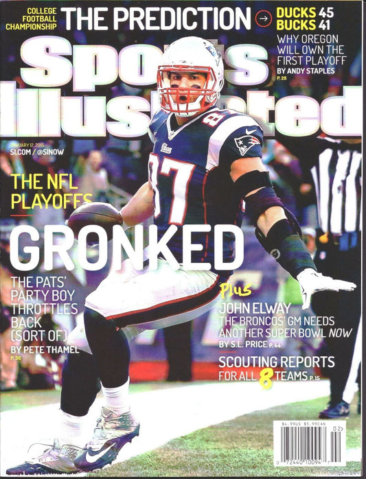 Rob Gronkowski Patriots 2015 Sports Illustrated Magazine NO LABEL  151926