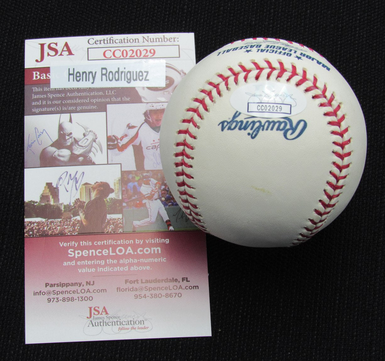 Henry Rodriguez Signed/Auto Yankees 100th OML Baseball JSA 186853
