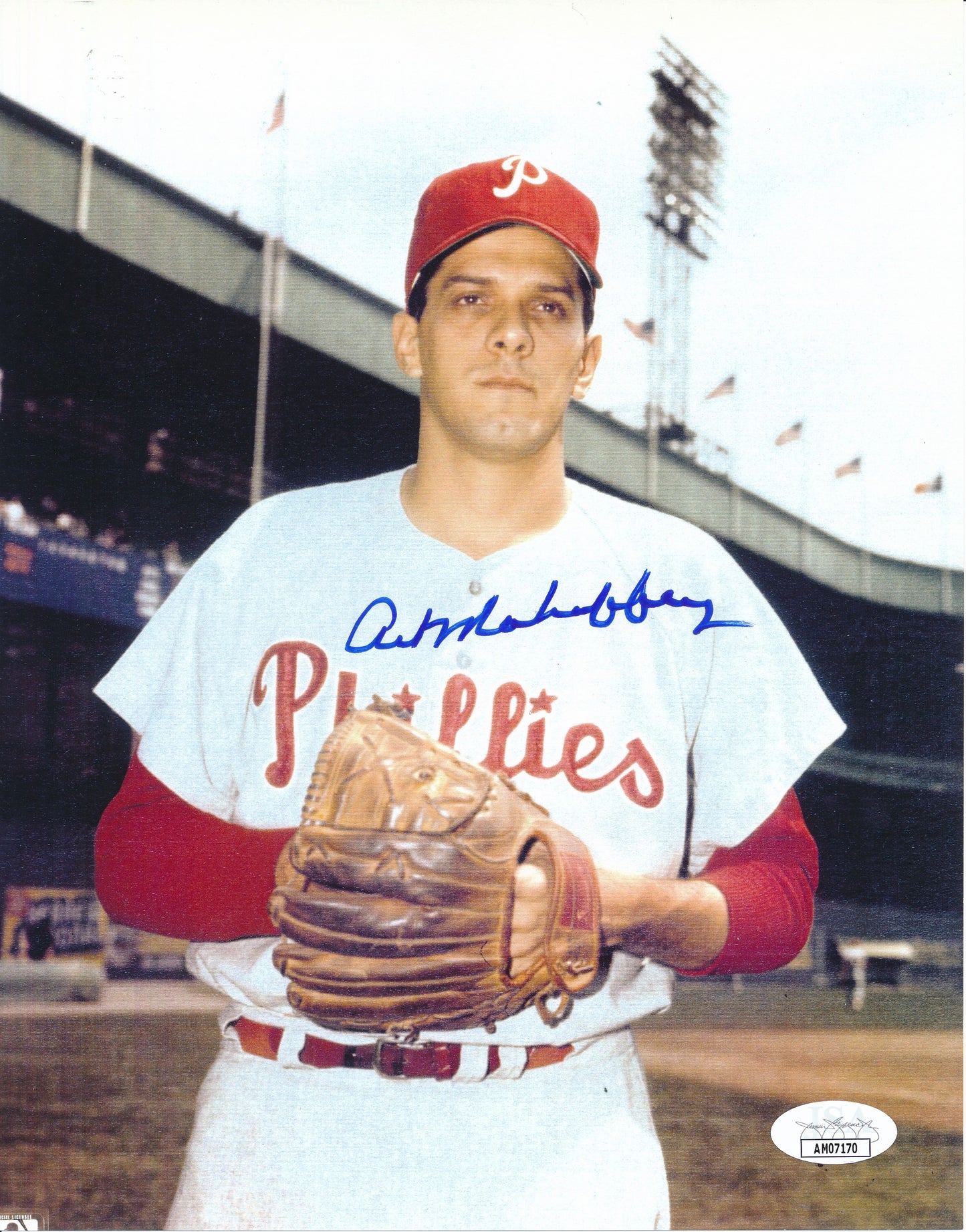 Art Mahaffey Autographed 8x10 Photo Philadelphia Phillies JSA 181931
