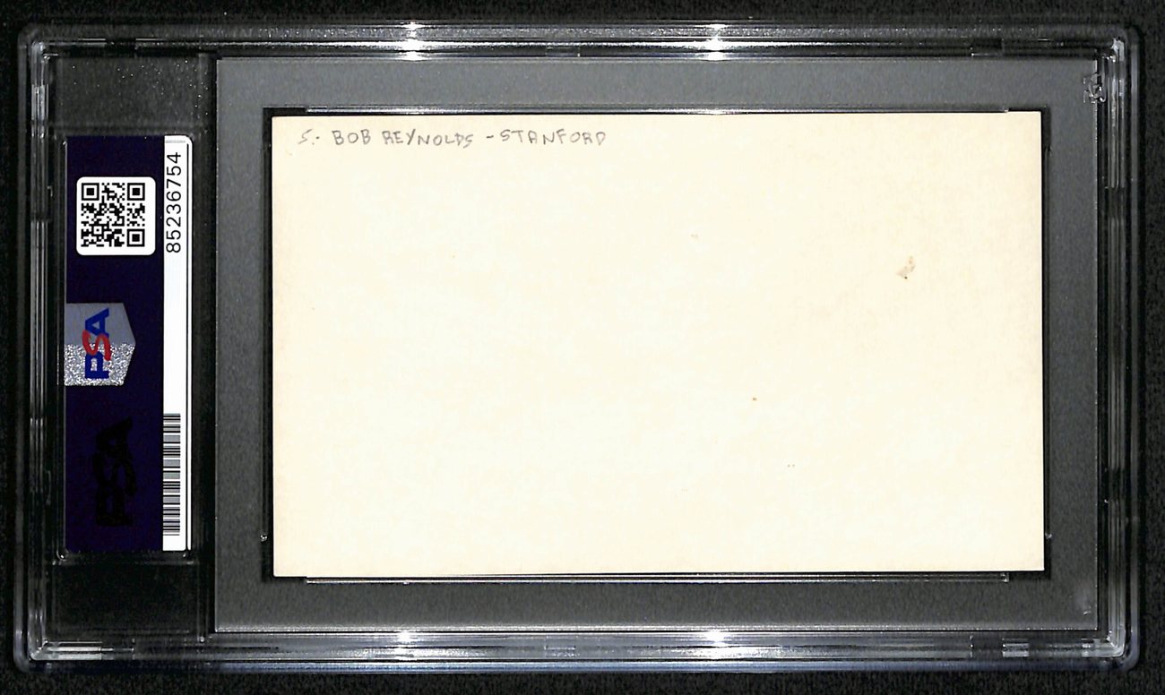 Bob "Horse" Reynolds CFB HOF Signed/Auto 3x5 Index Card Stanford PSA/DNA 189018