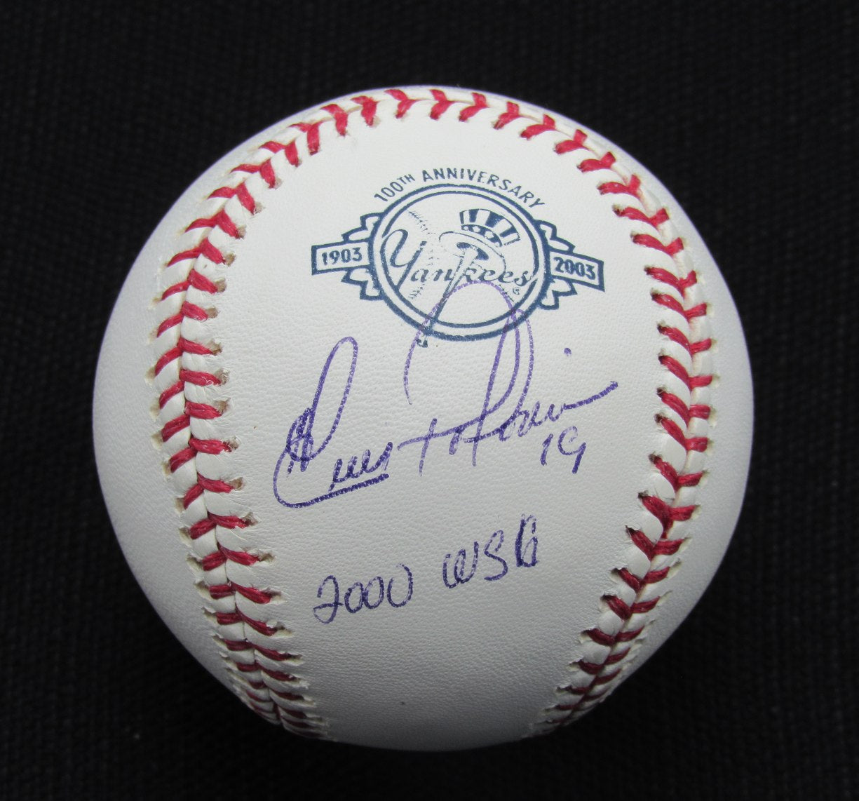 Luis Polonia Signed/Auto Yankees 100th OML Baseball MAB 187066