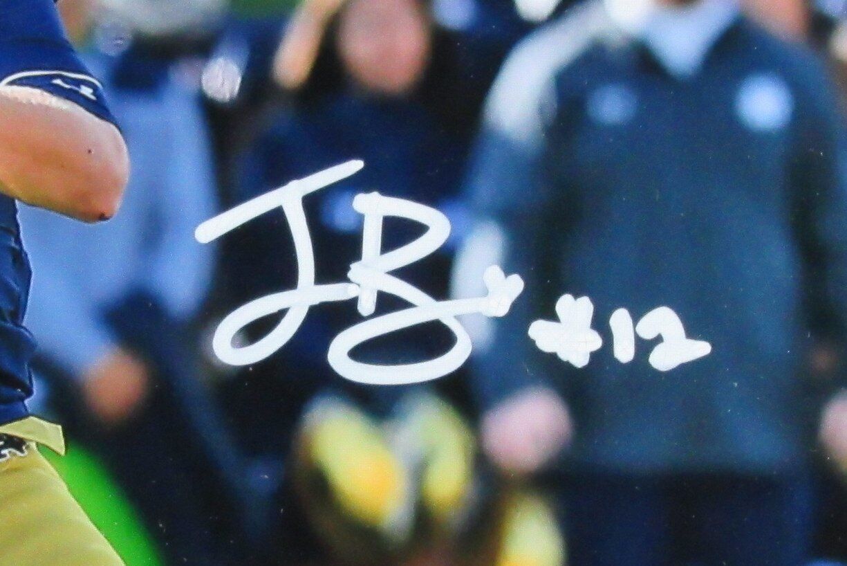 Ian Book Autographed 8x10 Photo Notre Dame Framed Beckett 176753