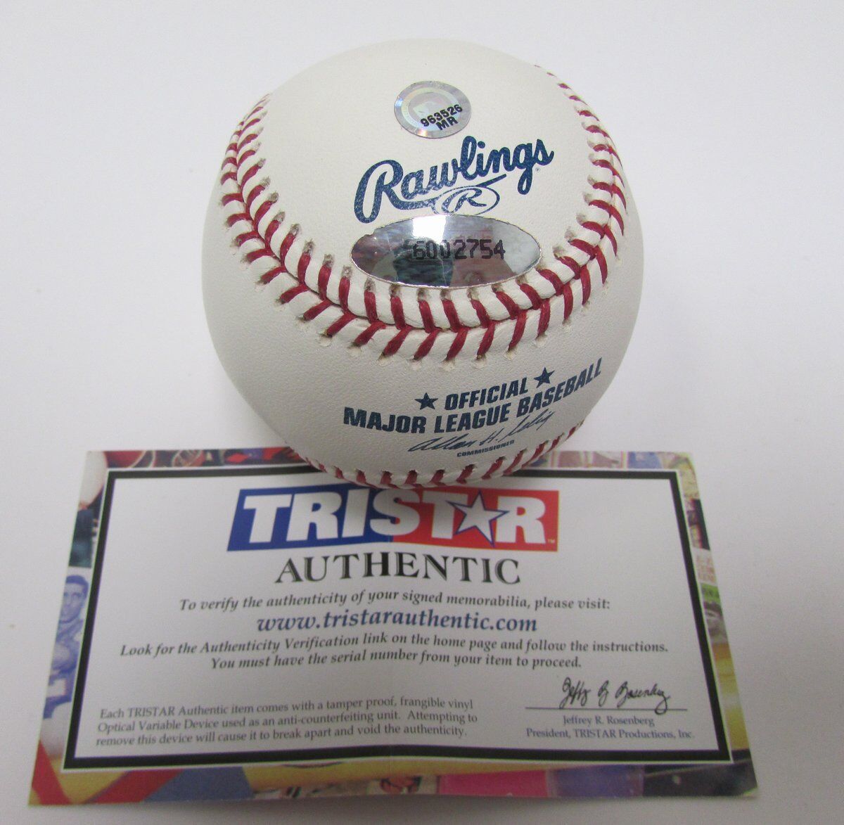 J Brent Cox Yankees Signed/Autographed OML Baseball TriStar 138738