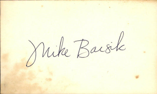 Mike Bacsik Texas Rangers Signed/Autographed 3x5 Index Card 162581