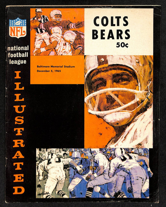 December 5,1965 Football Program Baltimore Colts vs. Chicago Bears 189402