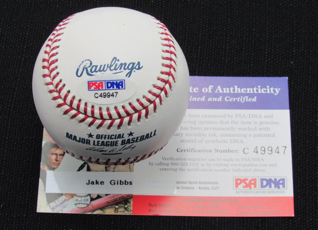 Jake Gibbs Signed/Auto Yankees 100th OML Baseball PSA/DNA 186984