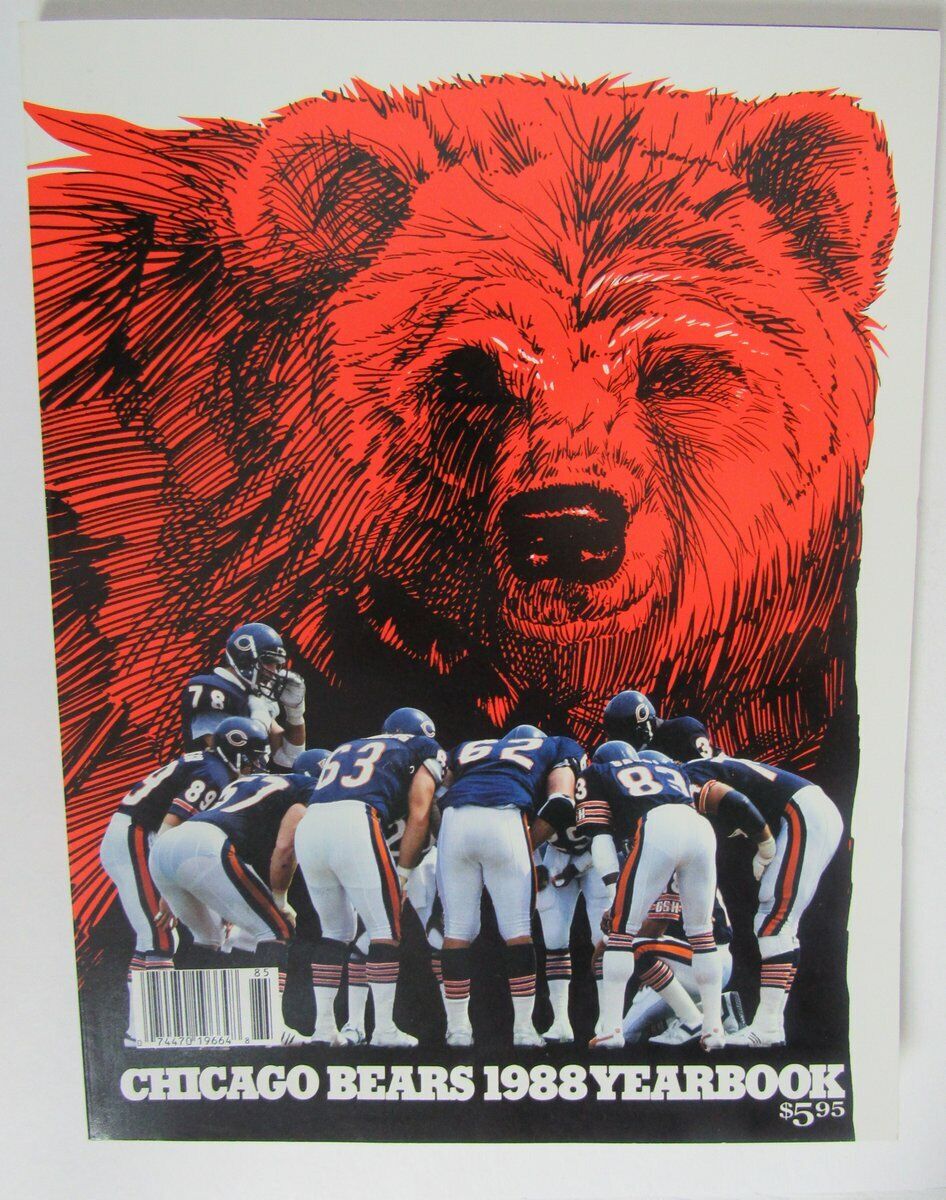 1988 Chicago Bears NFL Football Official Team Yearbook 146150
